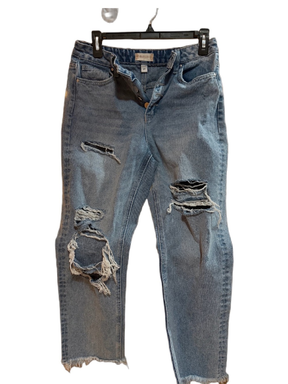 Altar'd State Light Blue Distressed Boyfriend Jeans